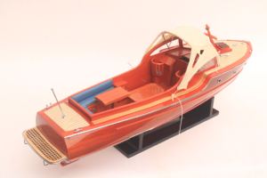 Rapsody Yachts 29 <b>Model</b> <b>Wooden</b> Speed Ship Nautical Style Painted Technique <b>Model</b> Ship - Product Image 3