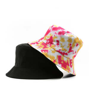 Reversible Tie Dye <b>Bucket</b> <b>Hats</b> with Embroidery Custom Cotton Sun <b>Hats</b> for Streetwear Music Festivals and Outdoor Fun - Product Image 5
