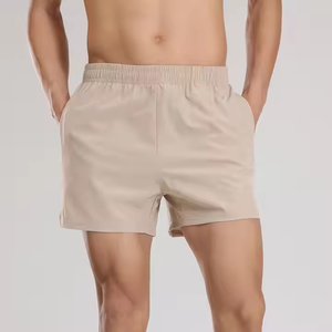 Pantalones cortos de gimnasio transpirables de alta calidad para hombre, logotipo personalizado, patrón sólido único para correr al aire libre, cintura elástica, cierre perfecto - Product Image 5