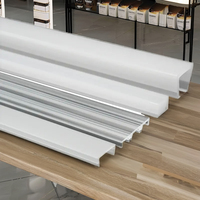 Couvercle de diffuseur en PC PMMA personnalisé pour profilé de canal en aluminium à LED Forme de ligne de style design chinois industriel
