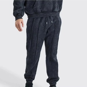 Chándal de diseño personalizado OEM para hombre, conjunto de pantalones de chándal y Sudadera con capucha de gran tamaño lavado ácido, ropa de moda Vintage de alta calidad - Product Image 4