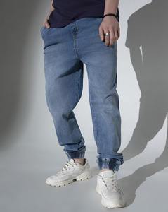 กางเกงยีนส์วิ่งสำหรับผู้ชายพร้อมสายรัดเอวยางยืดสวมใส่สบายในชีวิตประจำวัน - Product Image 2