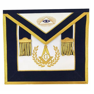 2025 personalizado masónico azul Lodge Maestro masón oficial delantal conjunto cuello puño Gantlets masónico Regalia OEM mantenido - Product Image 5