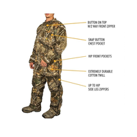 Overol Térmico de Camuflaje Impermeable y Transpirable con Membrana de Nanofibra para Caza, Uso Táctico en Invierno para Hombres