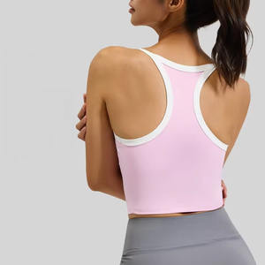 เสื้อกล้ามโยคะผู้หญิงแบบสั่งทำขายส่ง คุณภาพสูง ทรงเข้ารูป ผ้าเนื้อนุ่ม ยืดหยุ่น เหมาะสำหรับออกกำลังกาย - Product Image 5