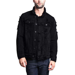 Kivotech chaquetas casuales en Nuevo diseño chaqueta cortavientos chaqueta de alta calidad negro sólido al por mayor Jean Denim - Product Image 2
