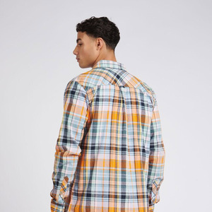 Camisa de franela de algodón a cuadros para hombre, superventas, manga larga abotonada, tallas altas, franela transpirable, diseño de estampado - Product Image 4