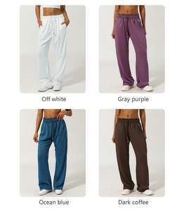 Women's Regular Satin Silk/Cotton Anti-Static <b>Elastic</b> <b>Waist</b> Pleated Front Wide Leg <b>Trousers</b> Sport Wear Active Bottoms - Product Image 4