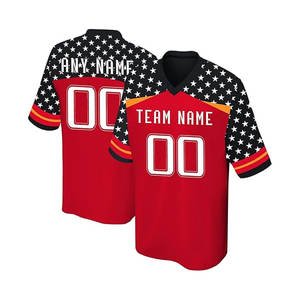Conjunto de camisetas de fútbol americano con impresión personalizada, número de nombre de equipo personalizado corto para hombres y adultos, servicio OEM disponible - Product Image 2