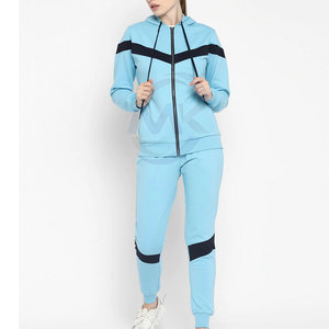 Vente en gros de survêtements légers 100% coton pour femmes Collection hiver de marque privée avec motif solide - Product Image 1