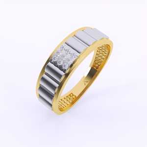 Noble Apex Luxury Style Lab Grown Diamond Ring Dual-Tone para él Uso diario - Product Image 2