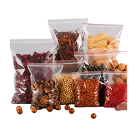 Sac en plastique PET transparent réutilisable à fermeture éclair avec logo personnalisé Emballage refermable pour magasin pour le stockage des vêtements et des aliments