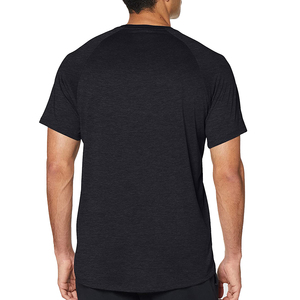 T-shirt en coton uni confortable à col rond pour hommes respirant et polyvalent pour une tenue décontractée de tous les jours à personnaliser - Product Image 2