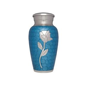 Etiqueta de urna de cremación de Metal, diseño clásico de lujo, superventas, precio al por mayor, el mejor cremación, Color azul, Sku - Product Image 5