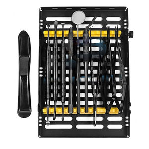 ชุดผ่าตัดช่องปากขนาดเล็กของ2026ชุดจัดฟัน11ชิ้นถาดสแตนเลสเคลือบสีดำแบบแมนนวลซีซีซี - Product Image 5