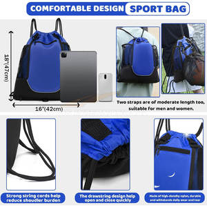 Sac à dos à logo personnalisé sac d'entraînement de basket-ball de football étanche sac à dos de sports de plein air sac à compartiment pour chaussure de fitness - Product Image 4