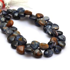 AAA + Pietersite Gemstone 10mm Lisse Coeur Perles Lâches Naturel Pietersite Semi Précieuse Pierres Précieuses Briolette Perles pour Bijoux - Product Image 5