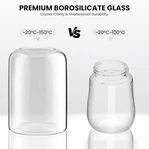 Terrarium en verre pour plantes avec ventilation LED, grand terrarium pour plantes avec ventilation pour plantes succulentes, 8,7 pouces de haut, décoration d'intérieur - Product Image 4