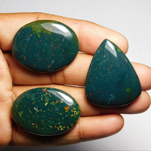 3 uds de piedra de sangre de calidad superior increíble lote de piedras preciosas 100% cabujones de piedra de sangre Natural piedra de sangre hecha a mano con buenos sentimientos 148Ct - Product Image 1
