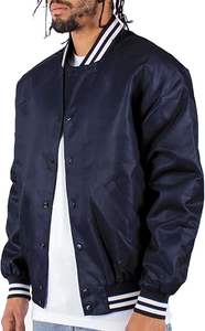 Elegante chaqueta universitaria de nailon con logotipo bordado, perfecta para marcas de ropa de calle y ropa deportiva, compradores mayoristas - Product Image 2