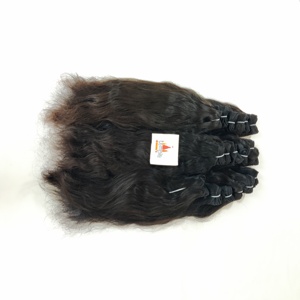 Venta al por mayor 100% cabello humano indio que teje paquetes sin procesar cabello de color natural negro mujeres Procesamiento de ondas ninguno cabello humano - Product Image 4