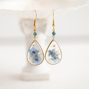 Pendientes de Resina Bordados a Mano, Joyería de Moda de Acero Inoxidable para Mujeres y Niñas, Estilo Clásico para Bodas, Alta Calidad - Product Image 6