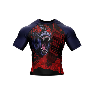 Rashguards Sublimados de Jiu Jitsu, Diseña Tu Propio Rashguard Personalizado de Manga Corta con Logotipo de Surf, MMA, BJJ - Product Image 4