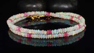 สร้อยคอลูกปัดโอปอลเอธิโอเปียนสำหรับผู้หญิงสร้อยคอลูกปัดไฟรเดลล์แนววินเทจเครื่องประดับแฮนด์เมดสำหรับเธอ - Product Image 4