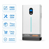 Batterie Tianon 5kWh 25.6V 200Ah LiFePO4 ESS tout-en-un montée sur rack, stockage solaire, écran tactile, BMS intelligent CAN/WiFi/Bluetooth 6000