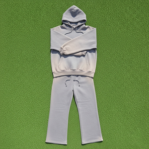 Conjunto de Sudadera con capucha de 2 piezas de 100% algodón polar de talla grande personalizado sudadera lavada Sunfade con logotipo bordado desgastado personalizado - Product Image 6