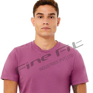 T-shirt en poly coton confortable et visible pour hommes, personnalisé pour la mode de conception de sonnerie à impression bouffante avec tissu tricoté - Product Image 5
