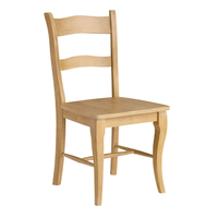 Chaise de salle à manger en bois classique Cadre en bois massif pour ensemble de salle à manger