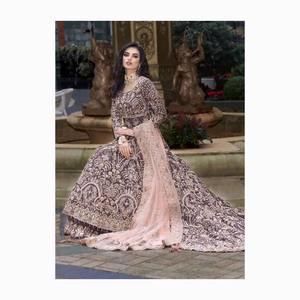 Dupatta/chal de terciopelo azul bordado dorado para mujer, 4 lados bordados, ropa pesada para fiesta y boda, Dupatta indio pakistaní - Product Image 6