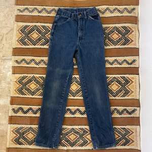 Vintage Rocky Mountain Womens Rockies Bareback Western Jeans Taille 29/9 Taille Haute Bleu Denim Rodeo Cowgirl Cowboy Ranch - Product Image 1