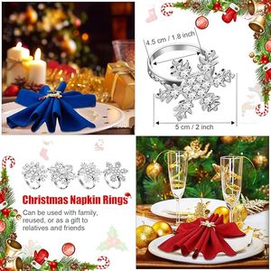 Servilletero de plata alemana, servilletero de diamantes de imitación, copo de nieve para decoración de fiesta, mesa de comedor, todos los días, una gran Decoración de mesa - Product Image 3