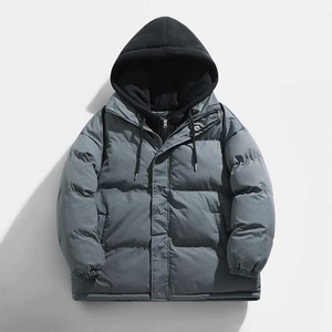 Service OEM Veste matelassée personnalisée Streetwear pour homme Hiver Veste unie pour homme Mode extérieure Vestes matelassées pour homme en vente - Product Image 5