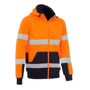 เสื้อสเวตเตอร์ผ้าคอตตอนทำจากผ้าฟลีซทำจากผ้าคอตตอนดีไซน์ซับลิเมชันตามสั่งชุดความปลอดภัยสวมใส่เพื่อความปลอดภัยทางถนน - Product Image 4