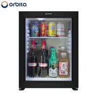 Mini-réfrigérateur électrique Orbita, sans givre, refroidissement par air, portable, porte en verre électronique, absorption de la réfrigération, pour les foyers et les hôtels