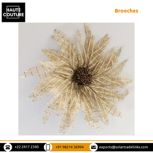 Nueva llegada más vendida hecha a mano 100% calidad asegurada flor bordada a mano de broches de tela con broches - Product Image 3