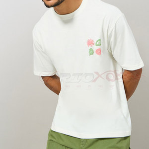 Camiseta de manga corta informal y cómoda para hombre con texto estampado de abullonado, ropa de calle moderna de algodón de tacto suave para camiseta con estampado de abullonado - Product Image 3