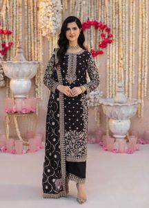 ชุดแต่งกายสำหรับปาร์ตี้ปากีสถานซาลวาร์ Kameez เสื้อพลาสโซพร้อมชุดปักลายแบบหนักมีสไตล์ - Product Image 4