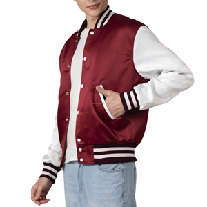 Proveedor Mayorista de Chaquetas Varsity Americanas Vintage Personalizadas, Unisex, con Parches, Transpirables, Brillantes y Ligeras, para Equipos de Béisbol - Product Image 3