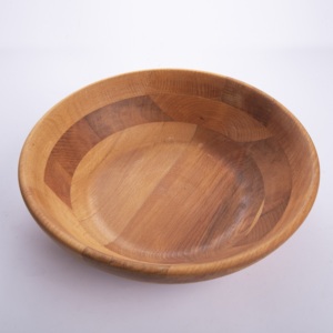 <b>Large</b> 30cm Beech Wood Salad <b>Bowl</b> - Natural Wooden Serving <b>Bowl</b> for Fruit & Table Decor - Product Image 3