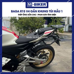 M-Biker Vit Nam Yamaha R15 V4 Porte-bagages avec suspension arrière, sacoches latérales, cadre en cuir/nylon/aluminium, précision CNC - Product Image 2