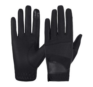 Gants d'équitation personnalisés de haute qualité pour hommes Gants équestres en cuir PU souple à la mode en gros - Product Image 4
