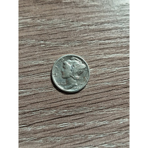 Moneda de 1943 D Mercury Dime con grieta en el reverso y error de texto, moneda única para coleccionistas y contadores y clasificadores de monedas - Product Image 3