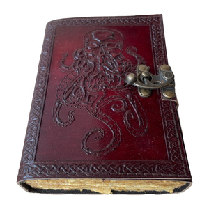 Wholesaler Gifts Celtic Octopus Vintage Genuine Leather Journals For Writing Wiccan Brown Gift Note <b>Book</b> Diary Deckle Art Papers - Product Image 1