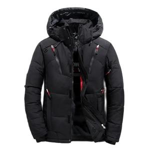 Men's Vintage <b>Warm</b> Canvas <b>Waterproof</b> Eco-Friendly Puffer <b>Jacket</b> for Winter with High Stand Collar and Zipper Cotton-Padded Coat - Product Image 4