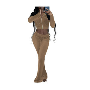 Wholesale Long <b>Sleeve</b> Sweatshirt Hoodie <b>Lady</b> Women Crop <b>Top</b> Pullover Hoodies <b>Short</b> Hoodies for Women - Product Image 1