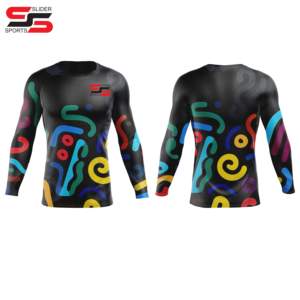 Logo personnalisé MMA Gear Rash Guard entièrement sublimation BJJ Martial Arts Wear personnalisé pour l'entraînement et la compétition Baselayer - Product Image 1